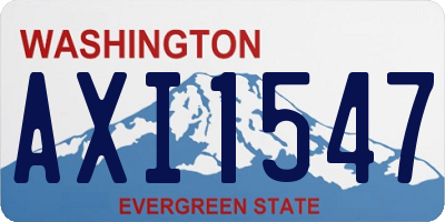 WA license plate AXI1547