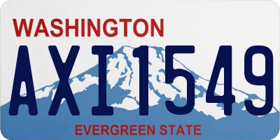 WA license plate AXI1549