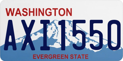 WA license plate AXI1550