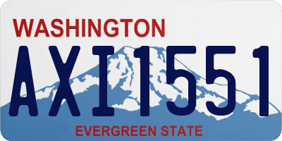 WA license plate AXI1551