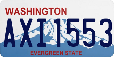 WA license plate AXI1553