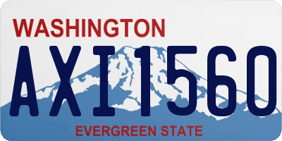 WA license plate AXI1560