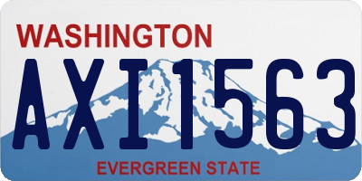 WA license plate AXI1563