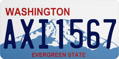 WA license plate AXI1567