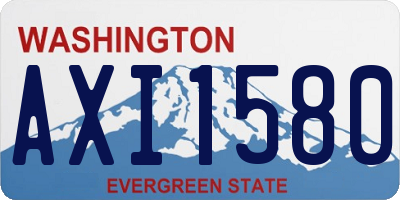 WA license plate AXI1580