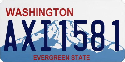 WA license plate AXI1581