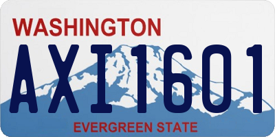 WA license plate AXI1601