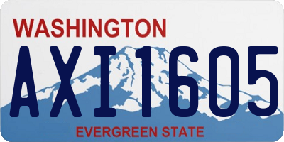 WA license plate AXI1605