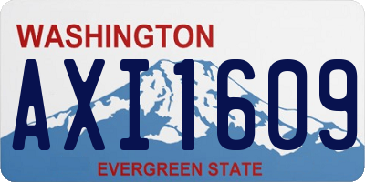WA license plate AXI1609