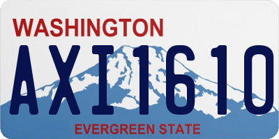 WA license plate AXI1610