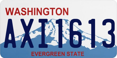 WA license plate AXI1613