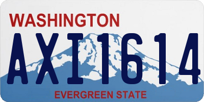 WA license plate AXI1614