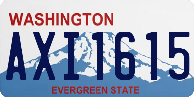 WA license plate AXI1615