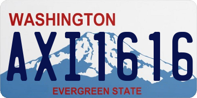 WA license plate AXI1616