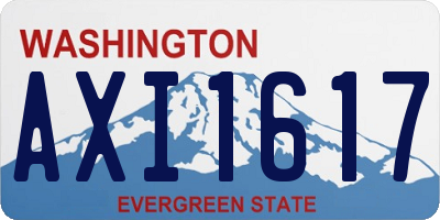 WA license plate AXI1617