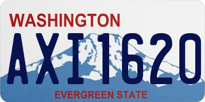 WA license plate AXI1620