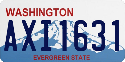 WA license plate AXI1631