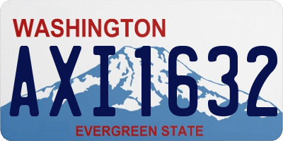 WA license plate AXI1632