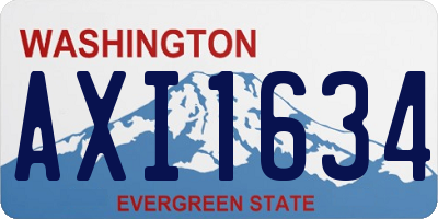 WA license plate AXI1634