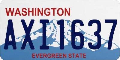 WA license plate AXI1637