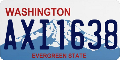 WA license plate AXI1638