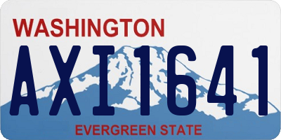 WA license plate AXI1641