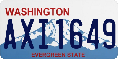 WA license plate AXI1649