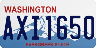 WA license plate AXI1650