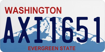 WA license plate AXI1651