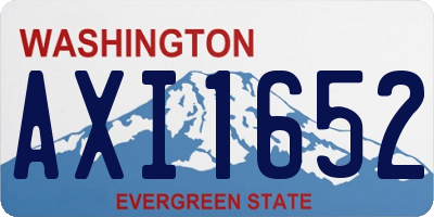 WA license plate AXI1652
