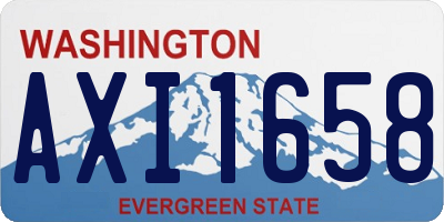 WA license plate AXI1658