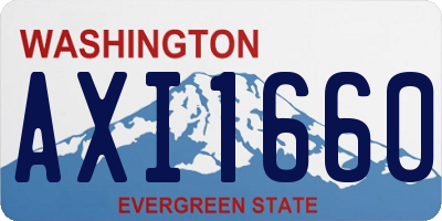 WA license plate AXI1660