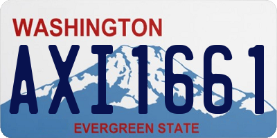 WA license plate AXI1661