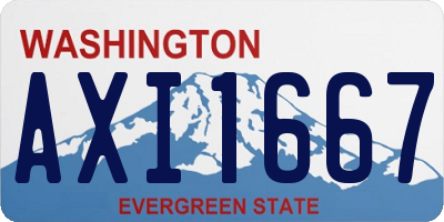 WA license plate AXI1667