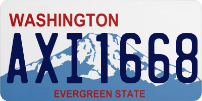 WA license plate AXI1668
