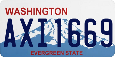 WA license plate AXI1669