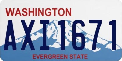 WA license plate AXI1671