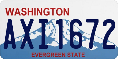 WA license plate AXI1672