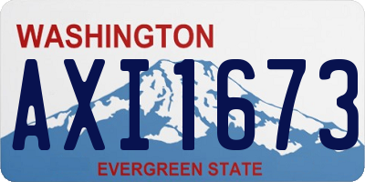 WA license plate AXI1673
