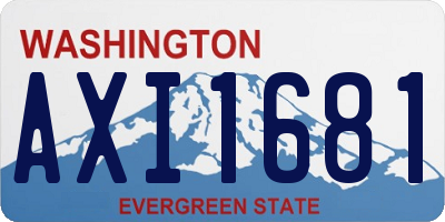 WA license plate AXI1681
