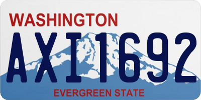 WA license plate AXI1692