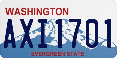 WA license plate AXI1701