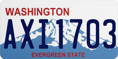 WA license plate AXI1703