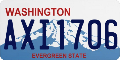 WA license plate AXI1706