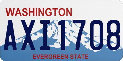 WA license plate AXI1708