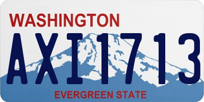 WA license plate AXI1713