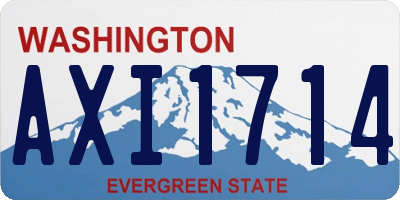 WA license plate AXI1714