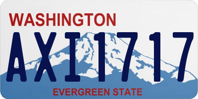 WA license plate AXI1717