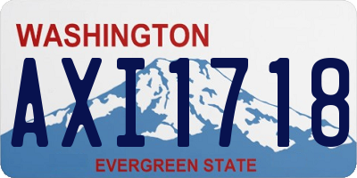 WA license plate AXI1718