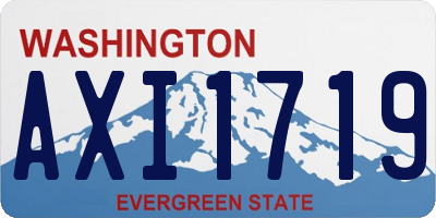 WA license plate AXI1719